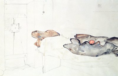 De enkele sinaasappel was het enige licht door Egon Schiele